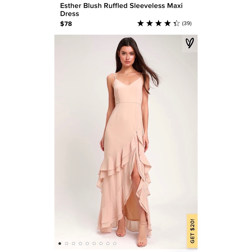 Blush pink, formal maxi dress